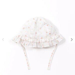 Tartine et Chocolat White Floral Baby Hat Tartine et Chocolat Floral Hat | Ecru